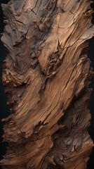 Flat texture painting of decaying gnarled wood, grunge, splatters, extremely high detail, flat lighting. Tree, texture, nature, bark, rock, stone, brown.