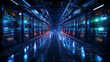© Aghavni - data center and internet technology concept with server room in background