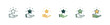 © elmantastic - hand holding star core value icon business objective mission growth success symbol illustration best quality awards outline design for web and app