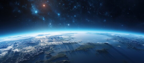 Wall Mural - Earth model seen from space perfect for wallpaper