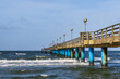Seebrücke an der Küste der Ostsee in Graal Müritz