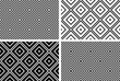 Set of Seamless Geometric Checked Patterns.