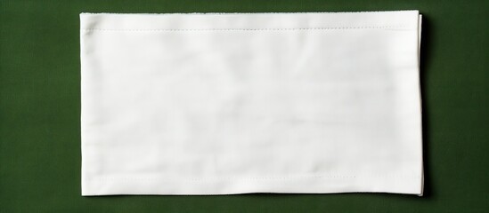 Canvas Print - Blank laundry care label on green fabric background