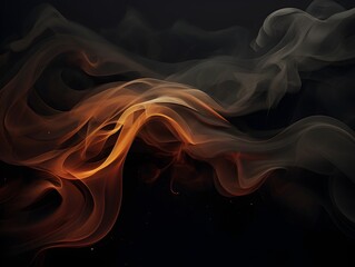 orange smoke on black background