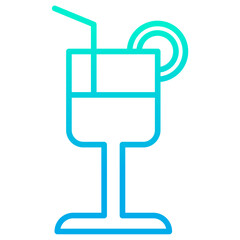 Sticker - Outline gradient Juice icon