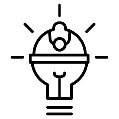 Outline Labor Idea bulb icon