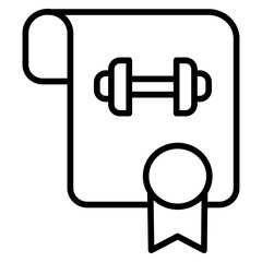 Poster - Outline Gym Certified icon