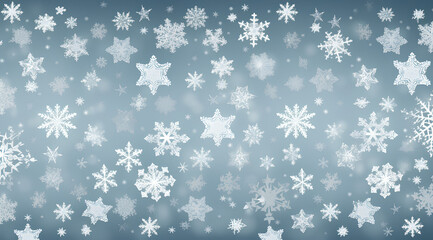 blue christmas card with white snowflakes vector illustration 