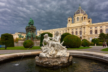 Wall Mural - Museum of Art History (Kunsthistorisches museum) on Maria Theresa square (Maria-Theresien-Platz) in Vienna, Austria