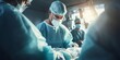 Surgeons Performing a Life-Saving Procedure in a Sterile Operating Room with Precision Instruments, Saving a Patient's Life Through Expertise and Teamwork in Healthcare