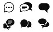 © Bilal - set icon bubble speech. vector set icon black solid