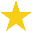 Yellow Classic 5 Point Star Shape