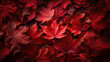 red leaves background antumn nature canada - by generative ai