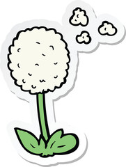 sticker of a cartoon flower