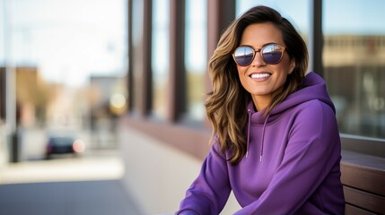 Canvas Print - portrait of a woman in sunglasses