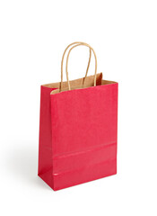  red paper bag on a white background