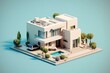 A rendered house symbolizes mortgages. Generative AI