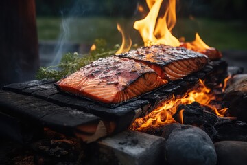 Grilled salmon