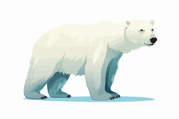 Wall Mural - Polar Bear vector flat minimalistic isolated vector style illustration