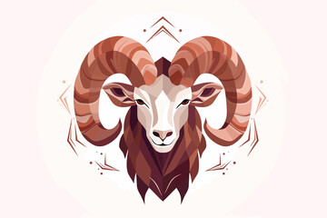 Wall Mural - Zodiac Signs for Aries vector flat minimalistic isolated vector style illustration