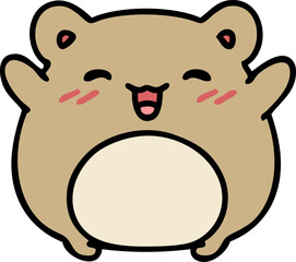 cartoon of a cute hamster