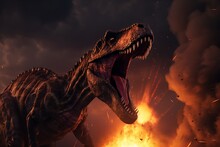 Tyrannosaurus Rex 3d Render, Generative AI