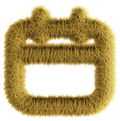 Wall Mural - Yellow fluffy 3D calendar icon