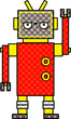 comic book style cartoon of a annoyed robot