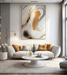 modern living room ideas with marble wall art