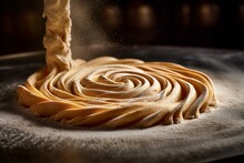 A Spiral Of Pastry Dough. Generative AI