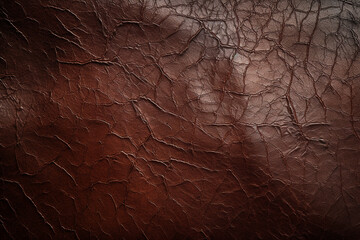 Wall Mural - A detailed view of aged leather - Generative AI