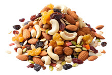 pile of trail mix isolated.