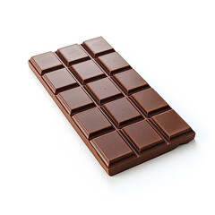 Wall Mural - A delicious chocolate bar on a clean white background