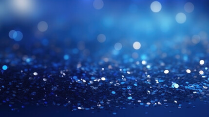 Wall Mural - Blue glitter particles abstract background