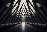 Fototapeta Perspektywa 3d - Abstract architecture symmetrical lines and shapes
