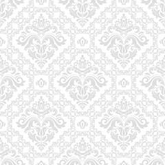 Wall Mural - Orient vector classic pattern. Seamless abstract background with vintage light elements. Orient pattern. Ornament barogue wallpaper