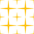 Digital png illustration of yellow bigger and smaller stars repeated on transparent background