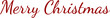 Digital png red text of merry christmas on transparent background
