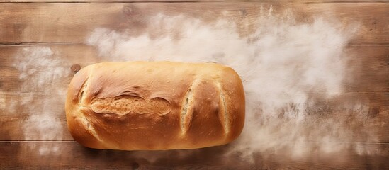 Aufkleber - Newly made pate isolated pastel background Copy space wooden board