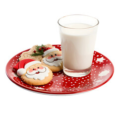 Sticker - glass of milk and cookies