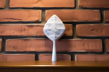 Poster - marble gua sha tool placed against a brick wall