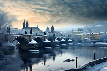 Wall Mural - Prague in Winter