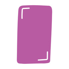 Poster - Rectangle pink frame line. square shape outline on hand draw style. vector illustration isolated