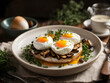 Poached eggs with porcini mushrooms is a delightful dish that combines the delicate and creamy texture of poached eggs with the earthy and rich flavors of porcini mushrooms