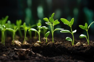 Poster - young sprouts growing next to a mature plant