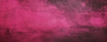 Black Red Rough Surface, Old Concrete Wall, Pink Magenta Grunge Cement Background, Panoramic Wide Banner, Generative AI