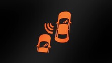 Blind Spot Monitoring (BSM) Warning Light on Car Dashboard
