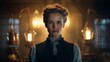 Portrait of scientist Marie Curie.generative ai
