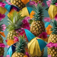  A tropical cocktail served in a hollowed-out pineapple with a vibrant paper umbrella3