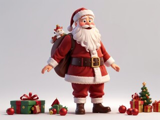 Wall Mural - Santa claus cartoon character